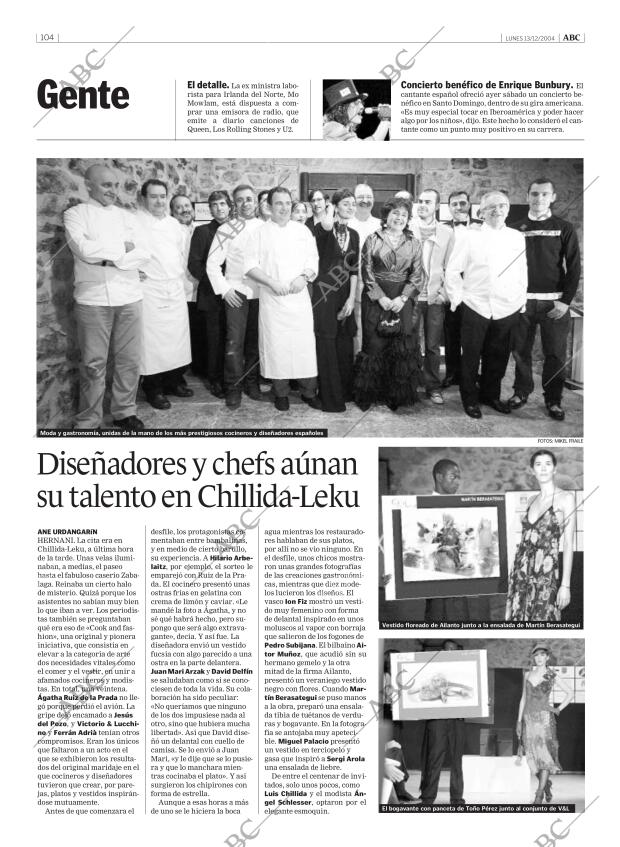 ABC MADRID 13-12-2004 página 104