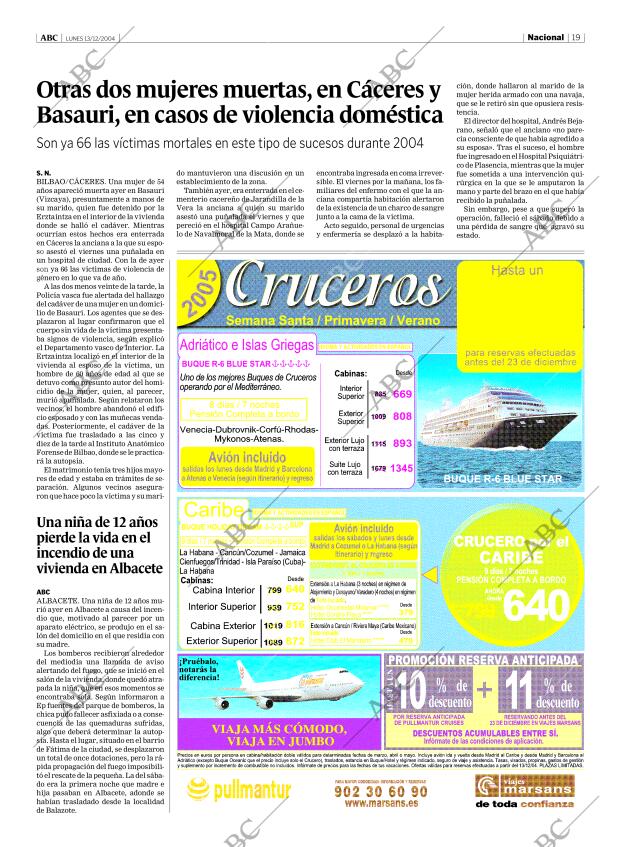 ABC MADRID 13-12-2004 página 19