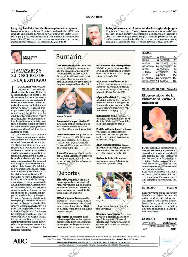ABC MADRID 13-12-2004 página 2