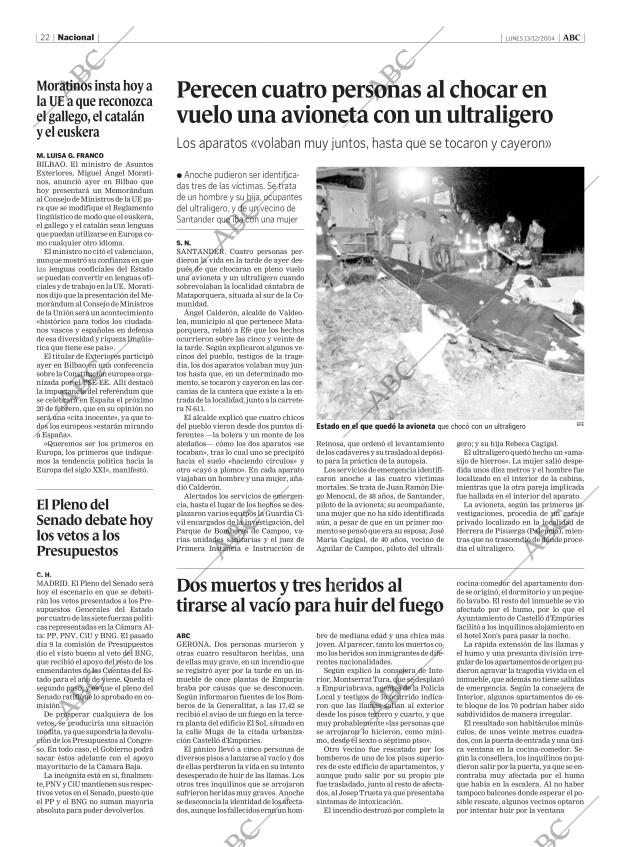 ABC MADRID 13-12-2004 página 22