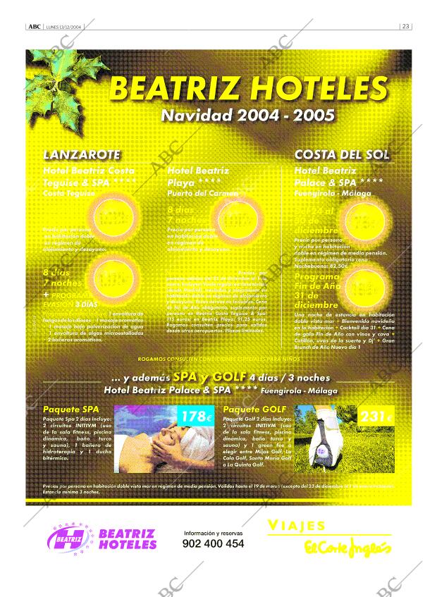 ABC MADRID 13-12-2004 página 23