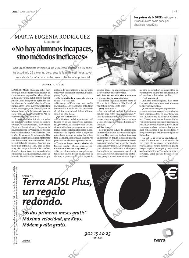 ABC MADRID 13-12-2004 página 45