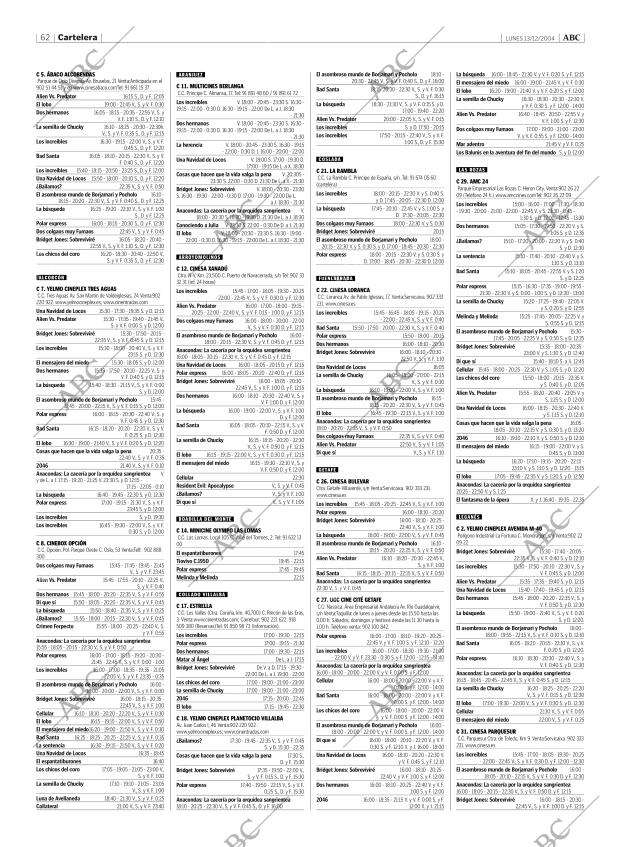 ABC MADRID 13-12-2004 página 62