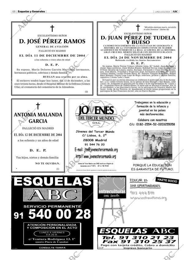 ABC MADRID 13-12-2004 página 68