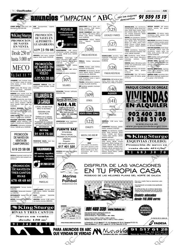 ABC MADRID 13-12-2004 página 74