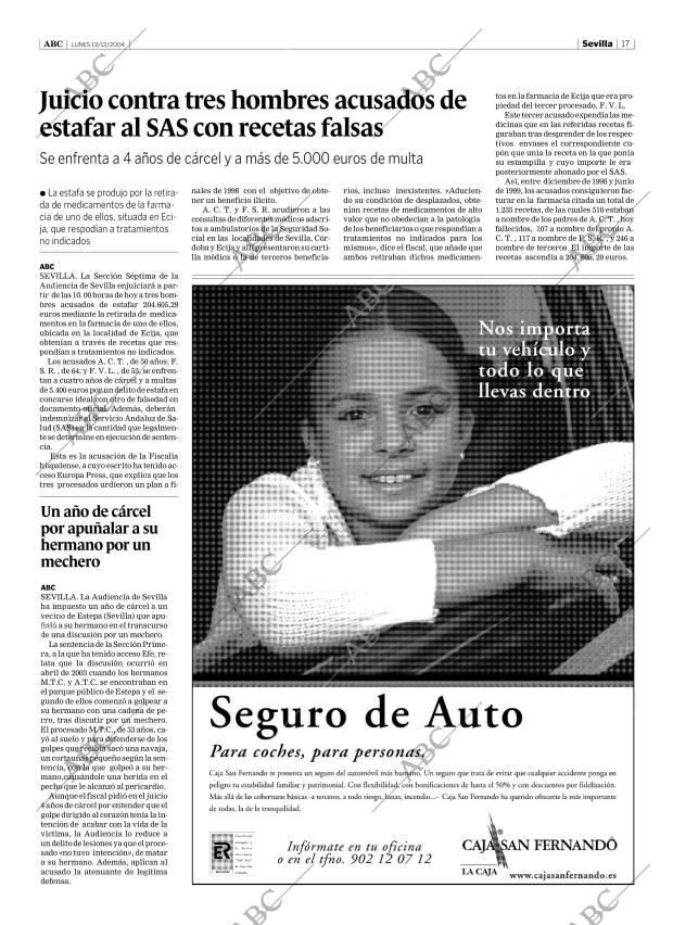 ABC SEVILLA 13-12-2004 página 17