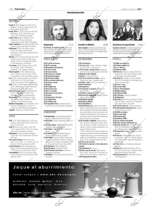 ABC MADRID 17-12-2004 página 118
