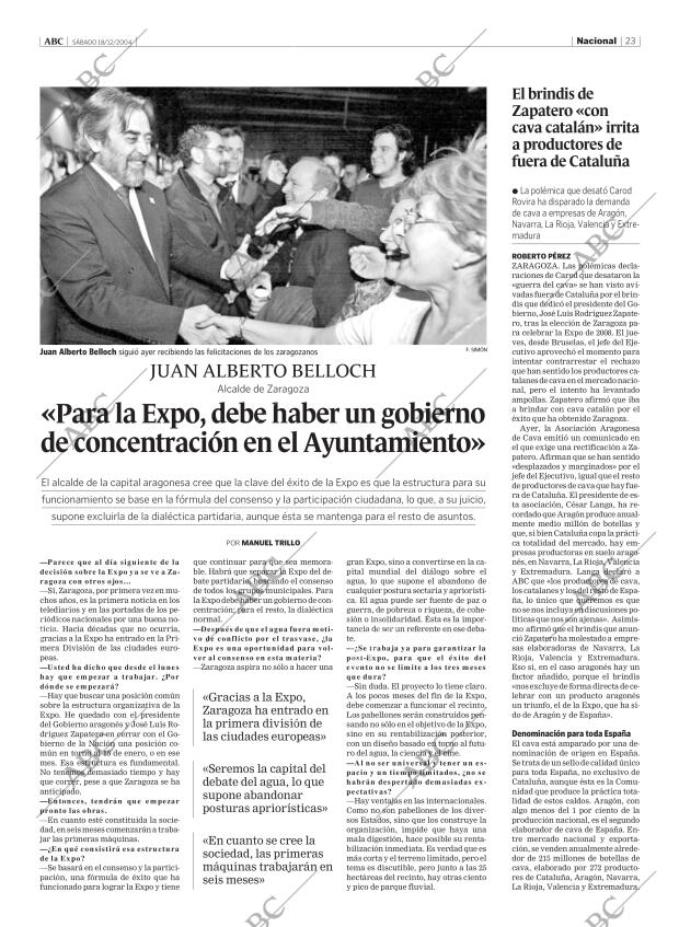 ABC MADRID 18-12-2004 página 23