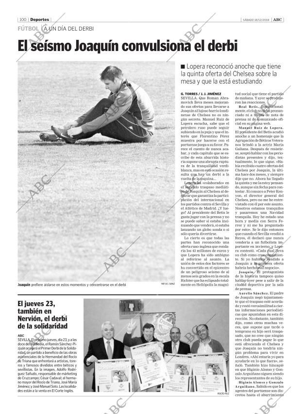 ABC SEVILLA 18-12-2004 página 100