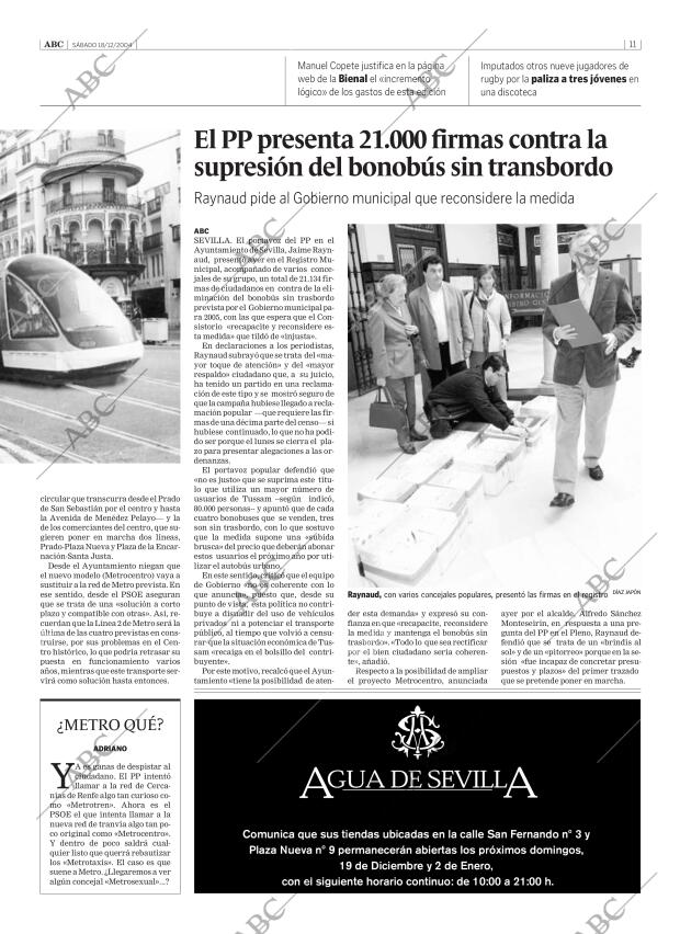 ABC SEVILLA 18-12-2004 página 11