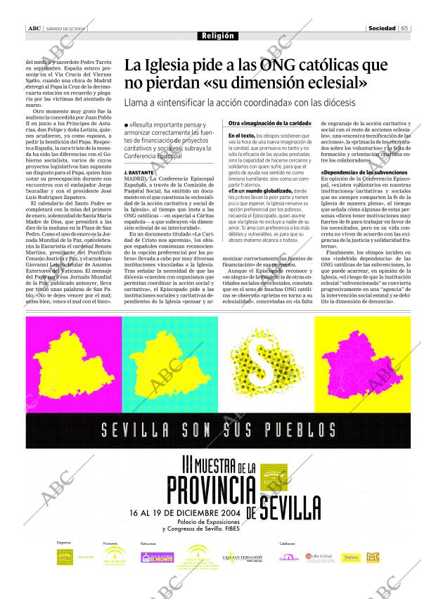 ABC SEVILLA 18-12-2004 página 65