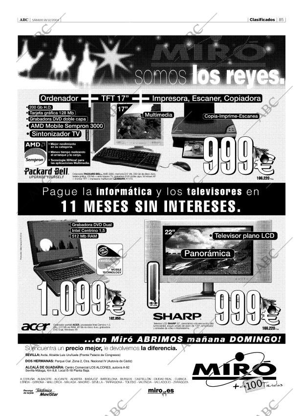 ABC SEVILLA 18-12-2004 página 85