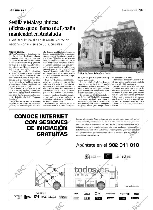 ABC SEVILLA 18-12-2004 página 88