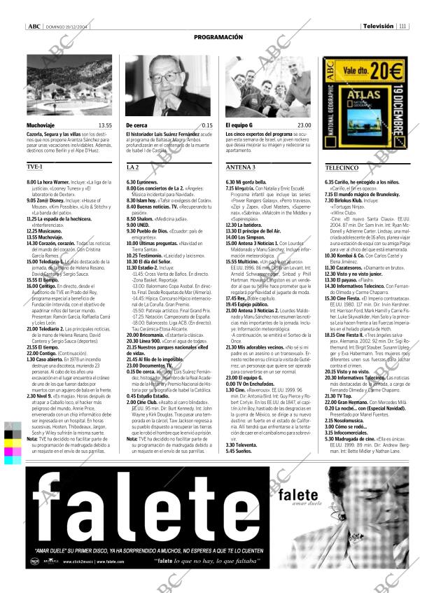 ABC MADRID 19-12-2004 página 111