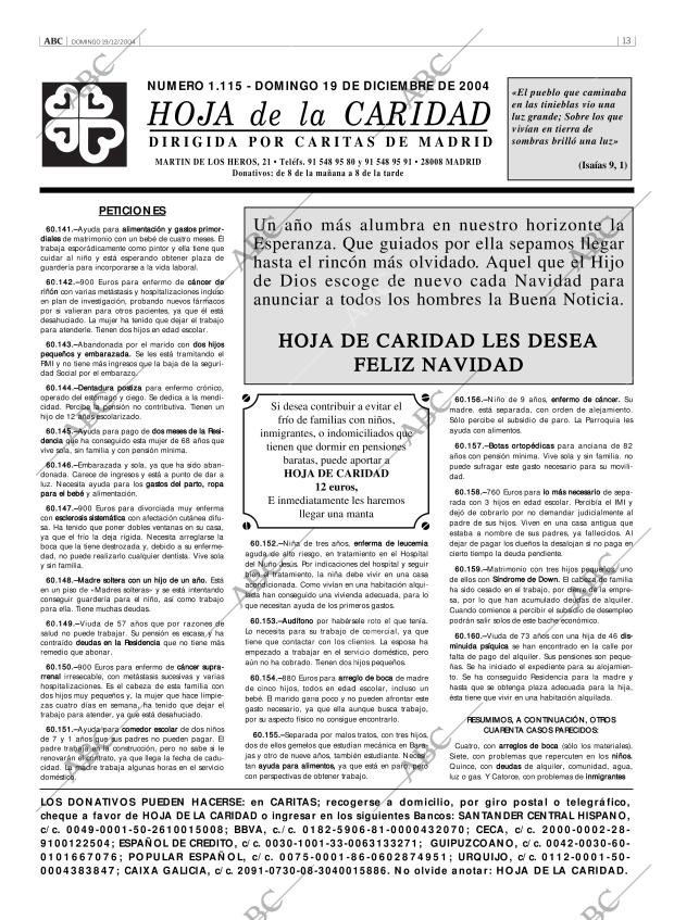 ABC MADRID 19-12-2004 página 13