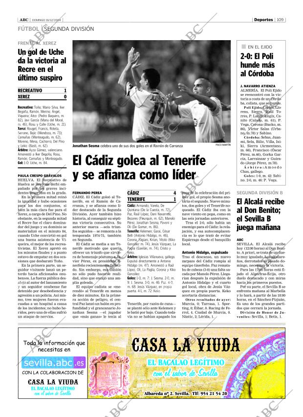 ABC SEVILLA 19-12-2004 página 109