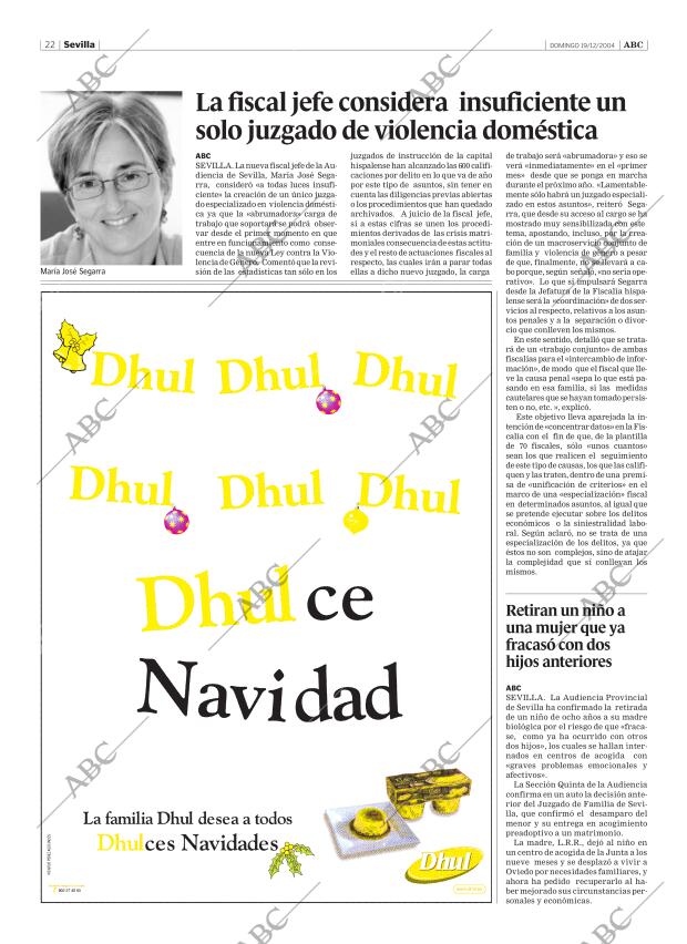 ABC SEVILLA 19-12-2004 página 22