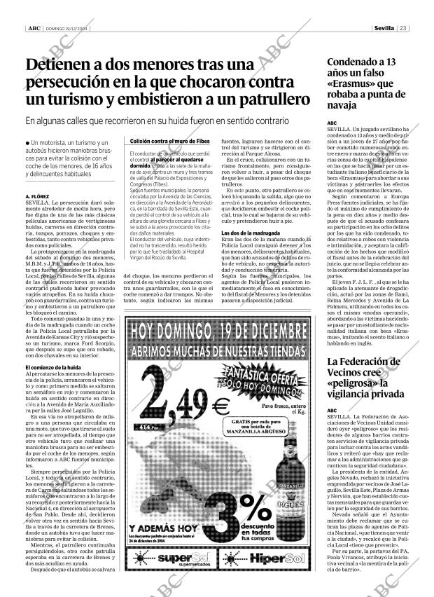 ABC SEVILLA 19-12-2004 página 23