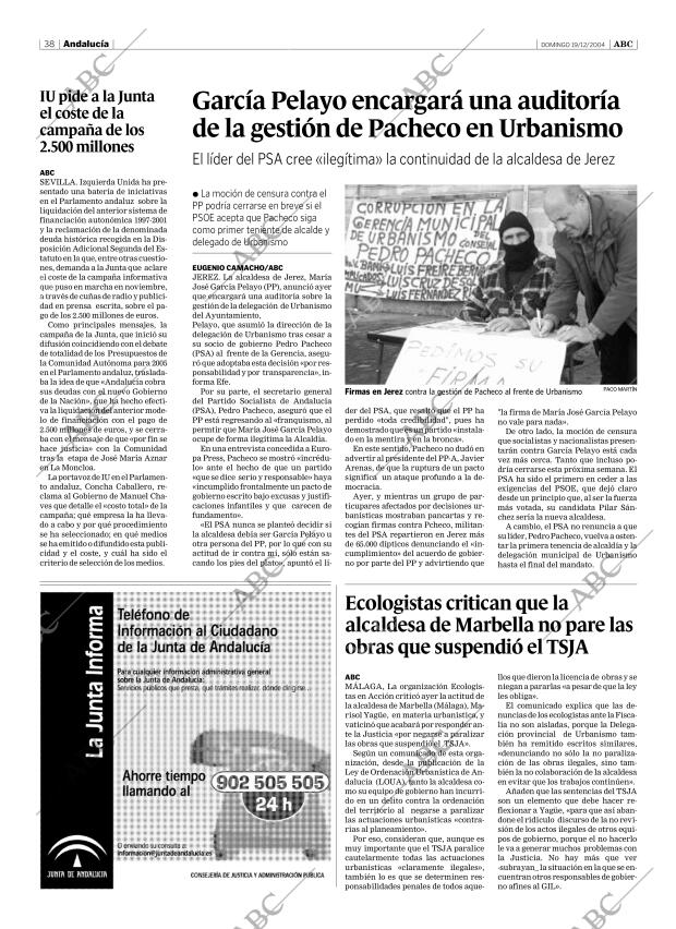 ABC SEVILLA 19-12-2004 página 38