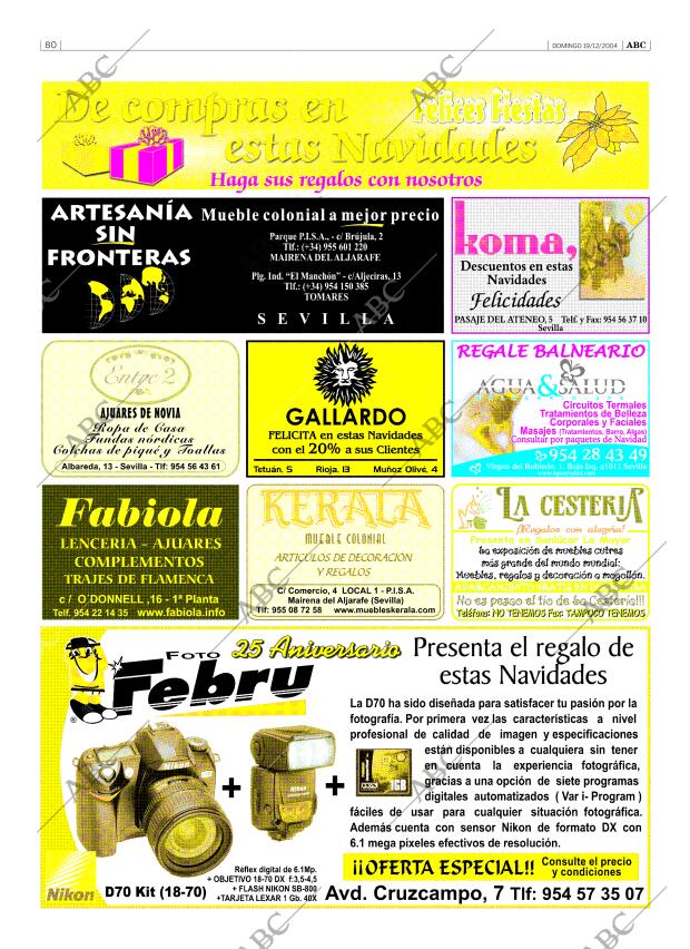 ABC SEVILLA 19-12-2004 página 80