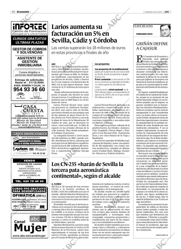 ABC SEVILLA 19-12-2004 página 98