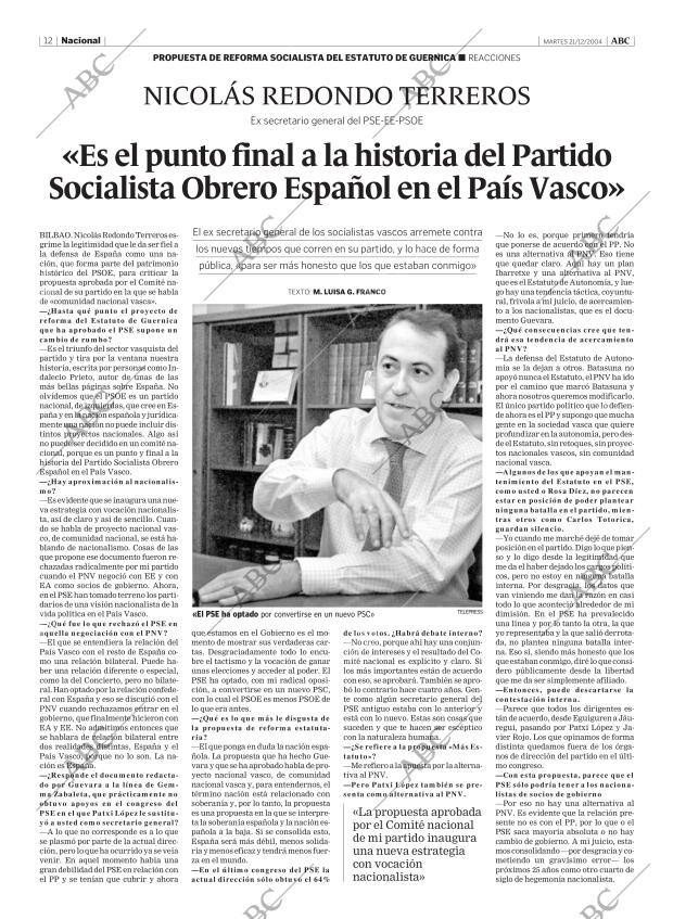ABC MADRID 21-12-2004 página 12