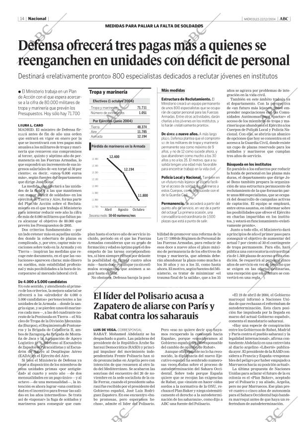ABC MADRID 22-12-2004 página 14