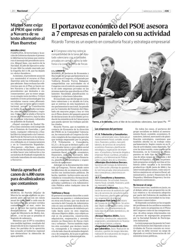 ABC MADRID 22-12-2004 página 20