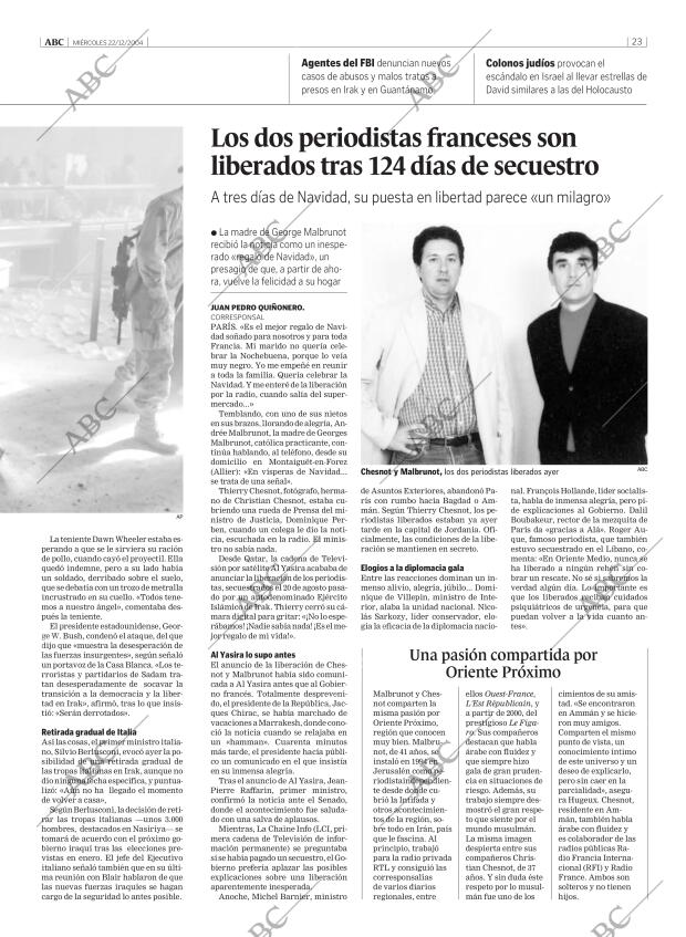 ABC MADRID 22-12-2004 página 23