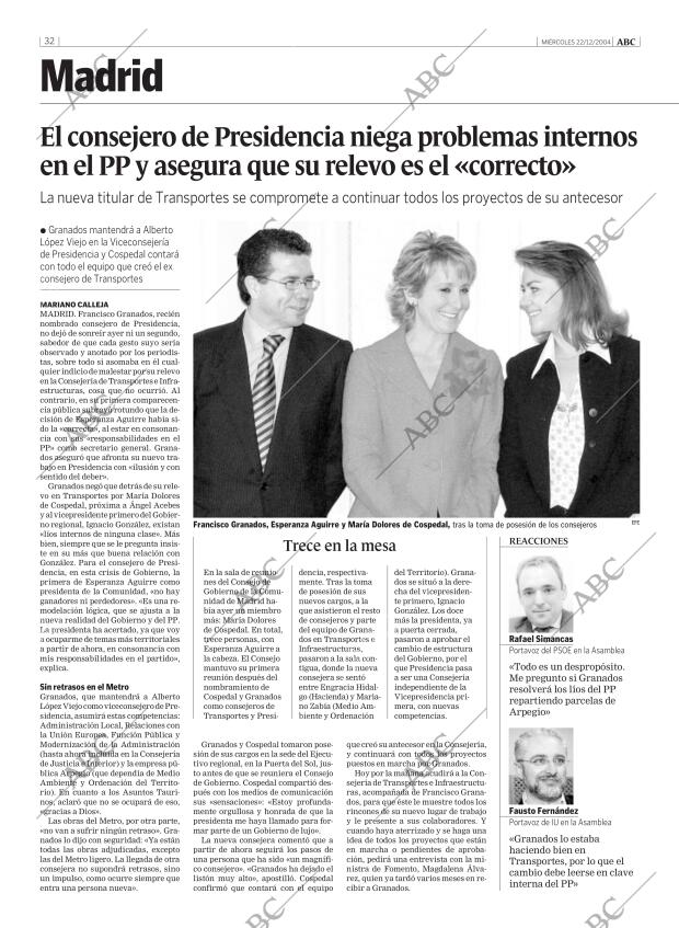 ABC MADRID 22-12-2004 página 32