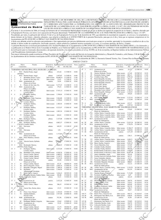 ABC MADRID 22-12-2004 página 42