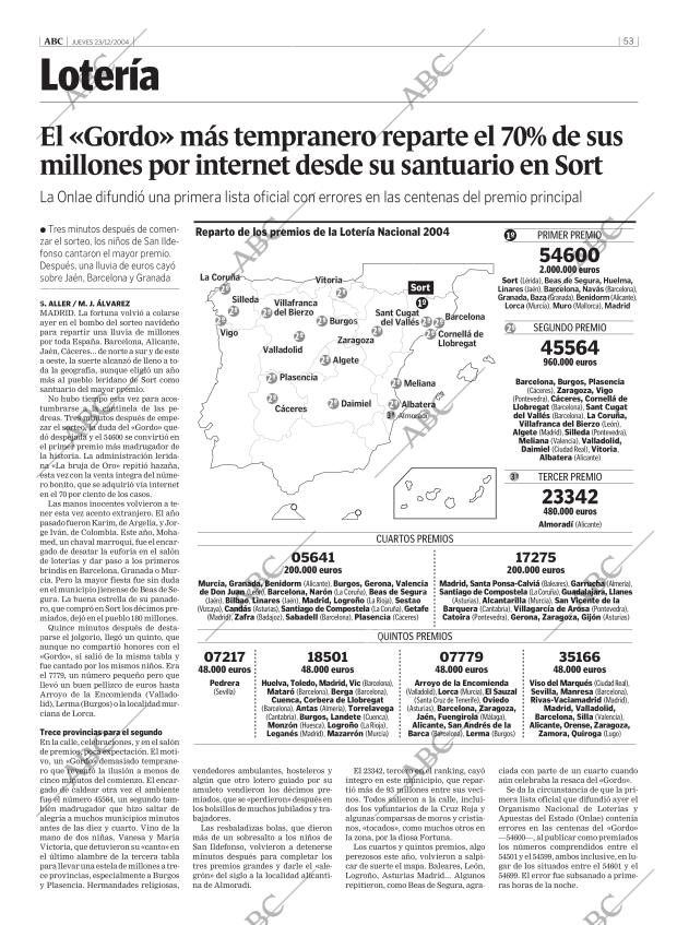 ABC MADRID 23-12-2004 página 53