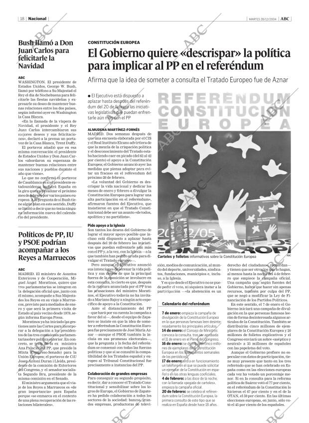 ABC MADRID 28-12-2004 página 18