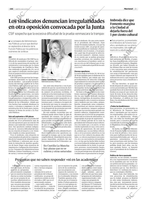 ABC MADRID 28-12-2004 página 21