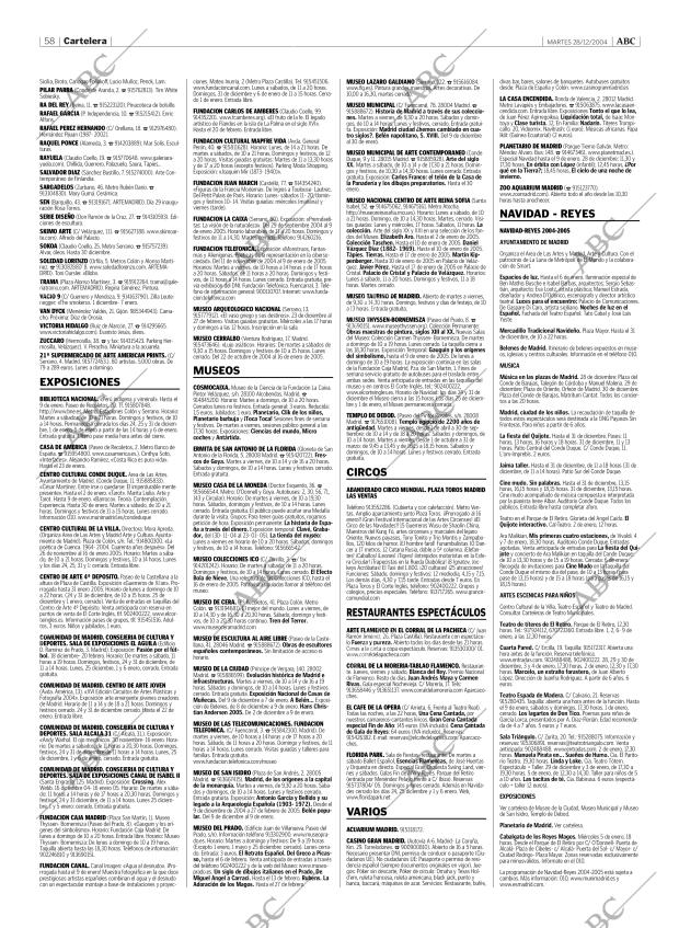 ABC MADRID 28-12-2004 página 58
