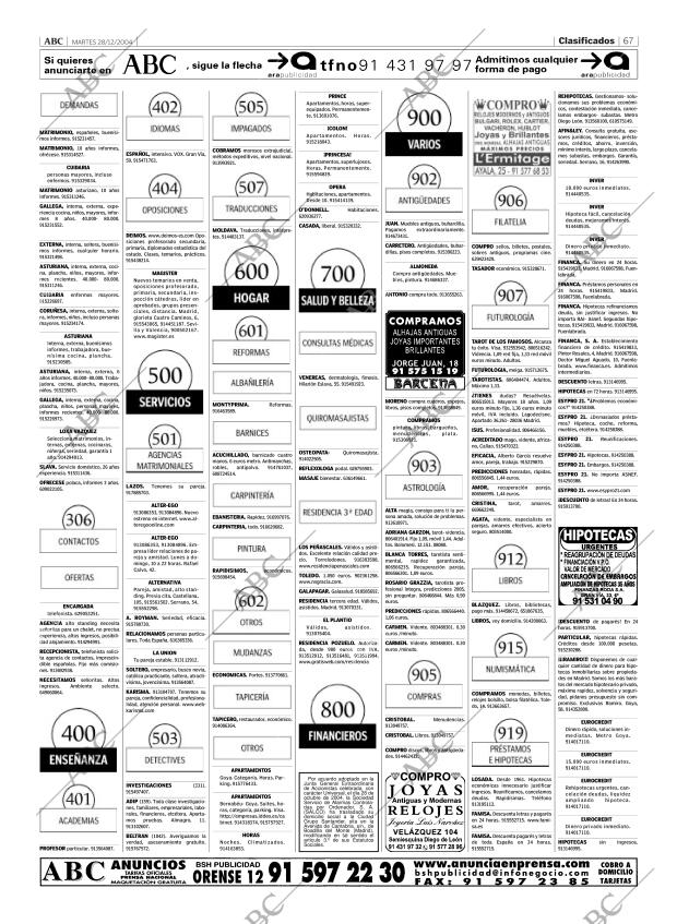 ABC MADRID 28-12-2004 página 67