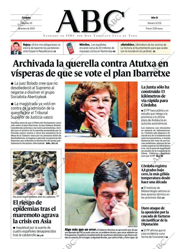 ABC CORDOBA 29-12-2004 página 1