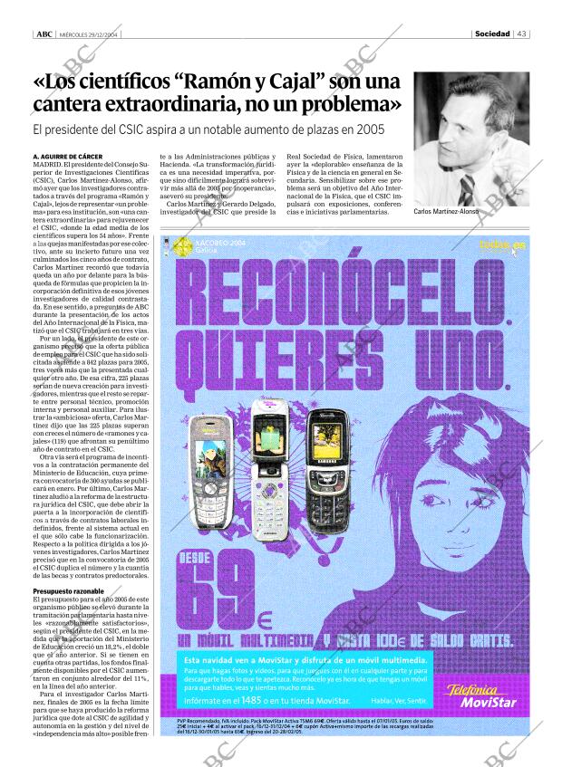 ABC MADRID 29-12-2004 página 43