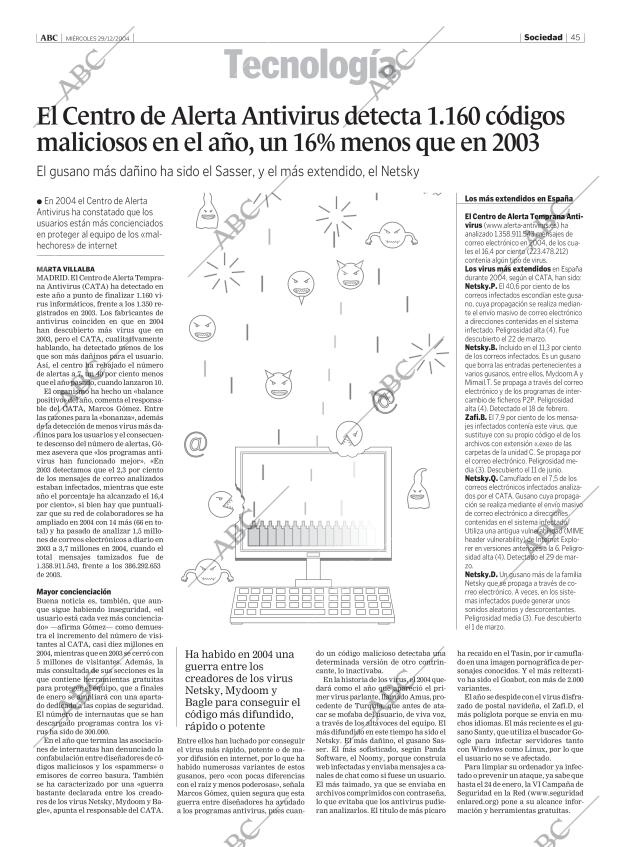 ABC MADRID 29-12-2004 página 45