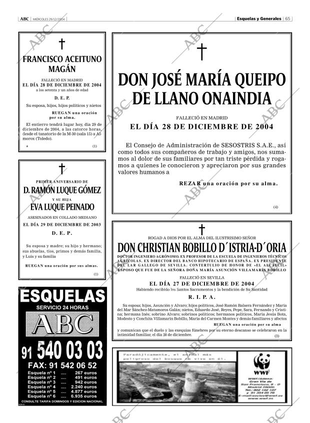 ABC MADRID 29-12-2004 página 65