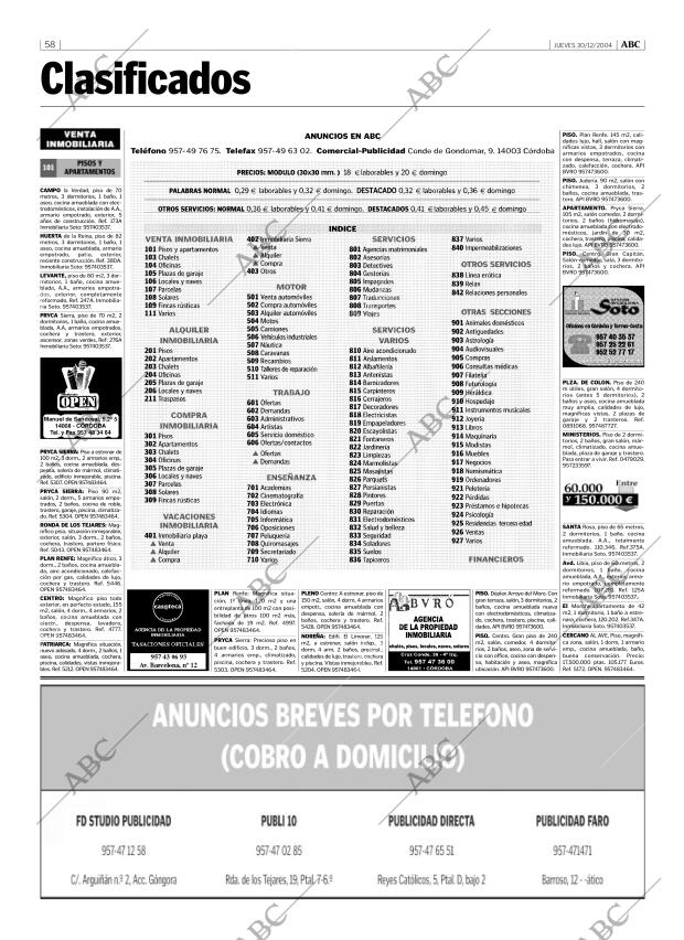 ABC CORDOBA 30-12-2004 página 58