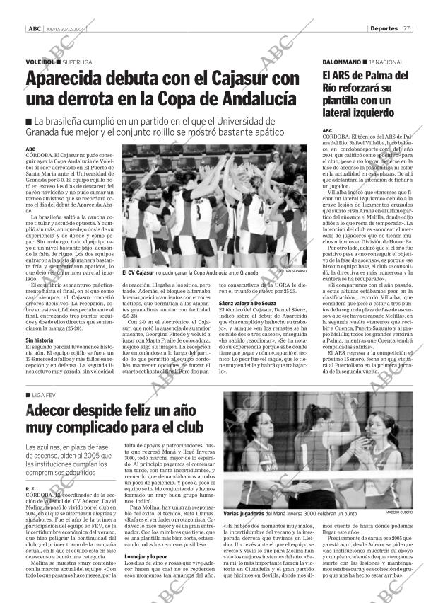 ABC CORDOBA 30-12-2004 página 77