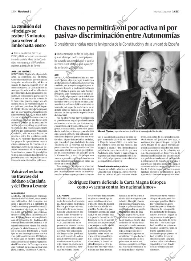 ABC MADRID 31-12-2004 página 20