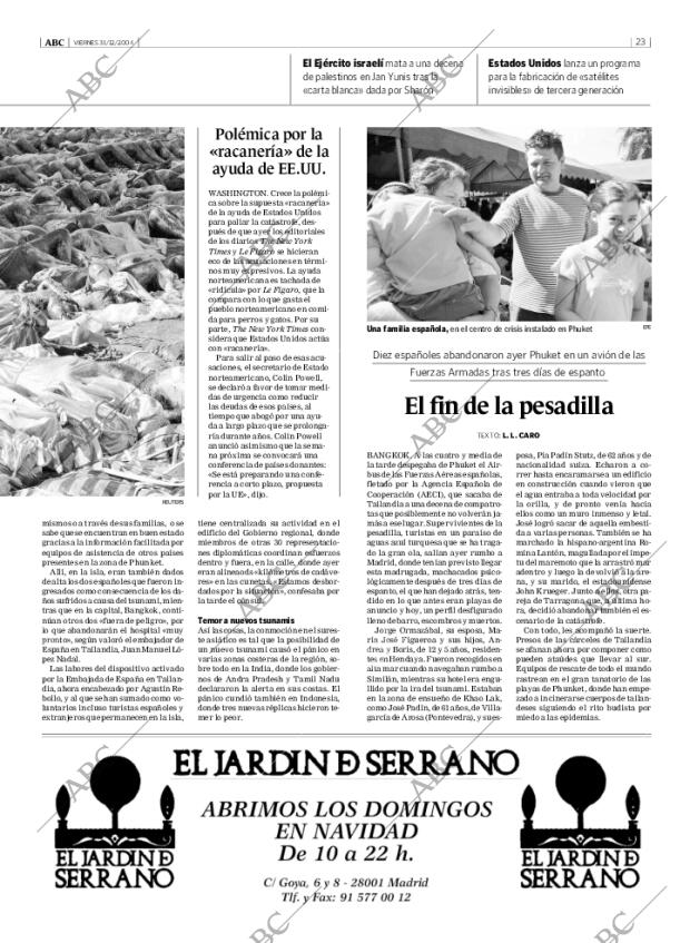 ABC MADRID 31-12-2004 página 23