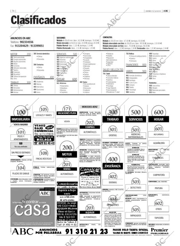 ABC MADRID 31-12-2004 página 74