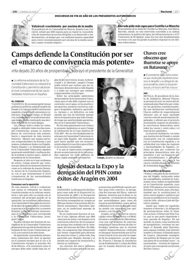 ABC MADRID 02-01-2005 página 23
