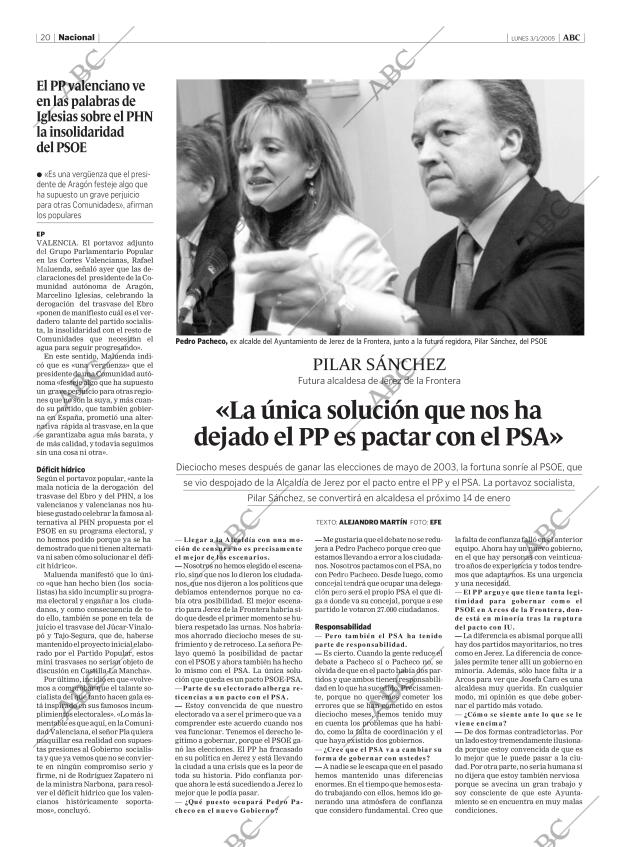 ABC MADRID 03-01-2005 página 20