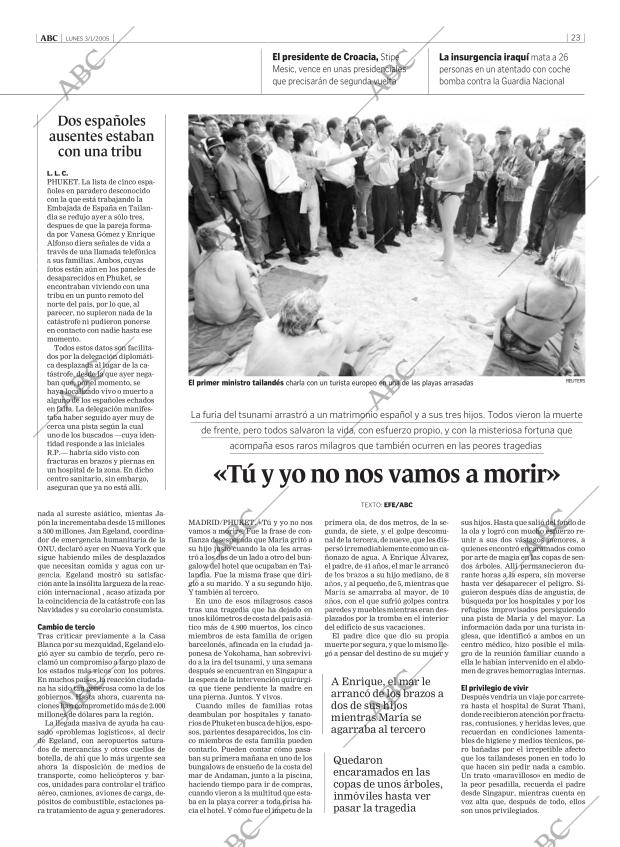 ABC MADRID 03-01-2005 página 23