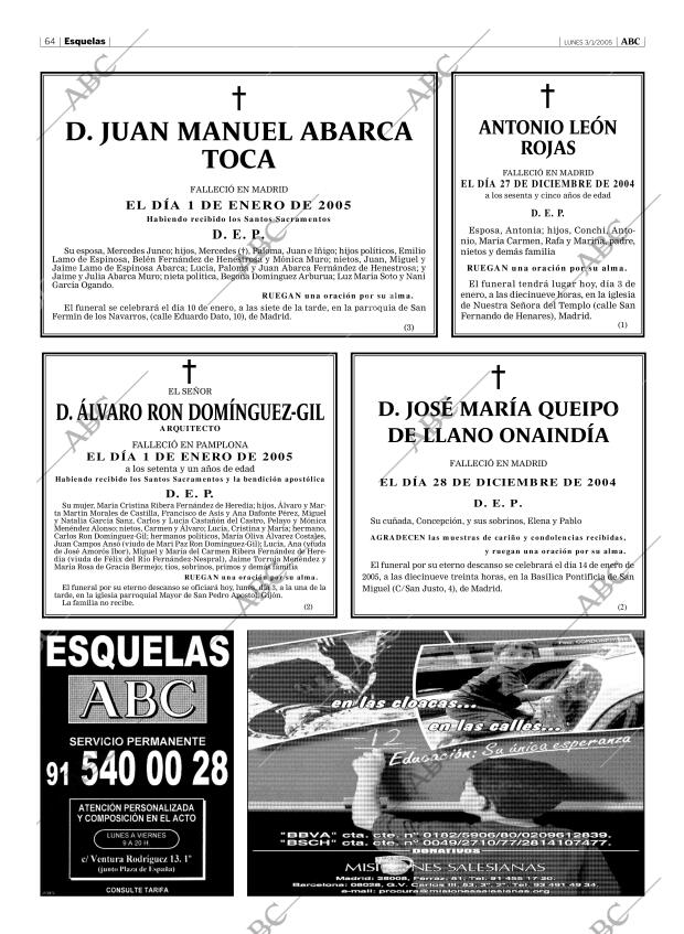 ABC MADRID 03-01-2005 página 64