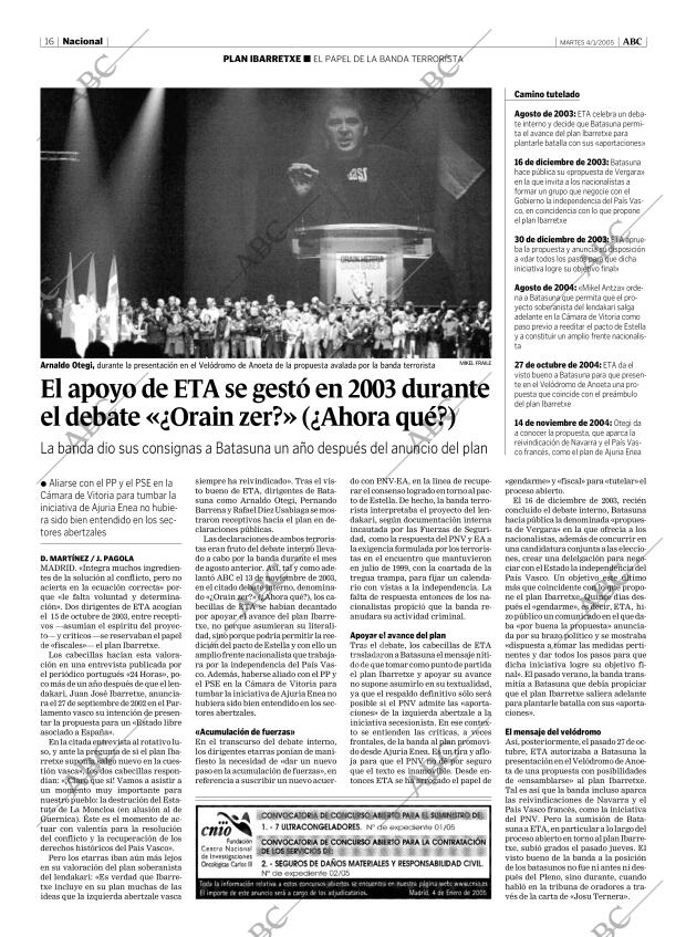 ABC MADRID 04-01-2005 página 16
